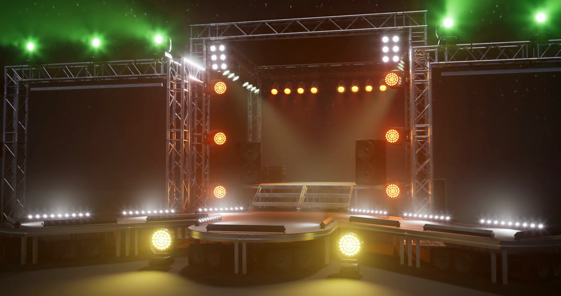 Stage Setup With Bright Lights Sound Stock Motion Graphics SBV ...