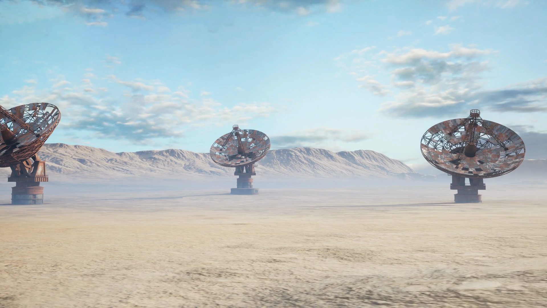 Neglected Structure With Radar Dishes Stock Motion Graphics SBV ...