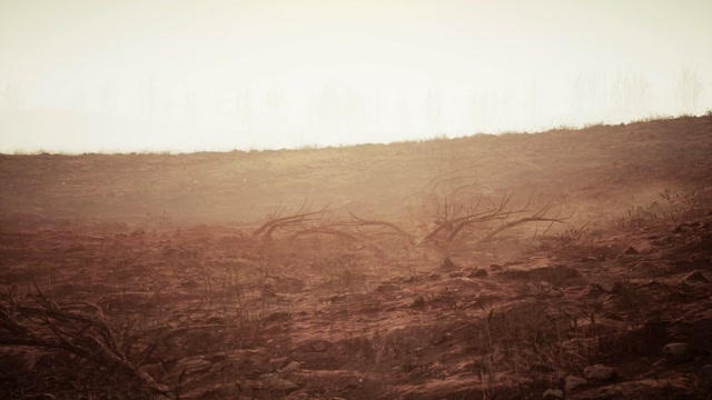Aral Salt Dust Storm Aerial Wide Stock Footage: Royalty-Free Video ...