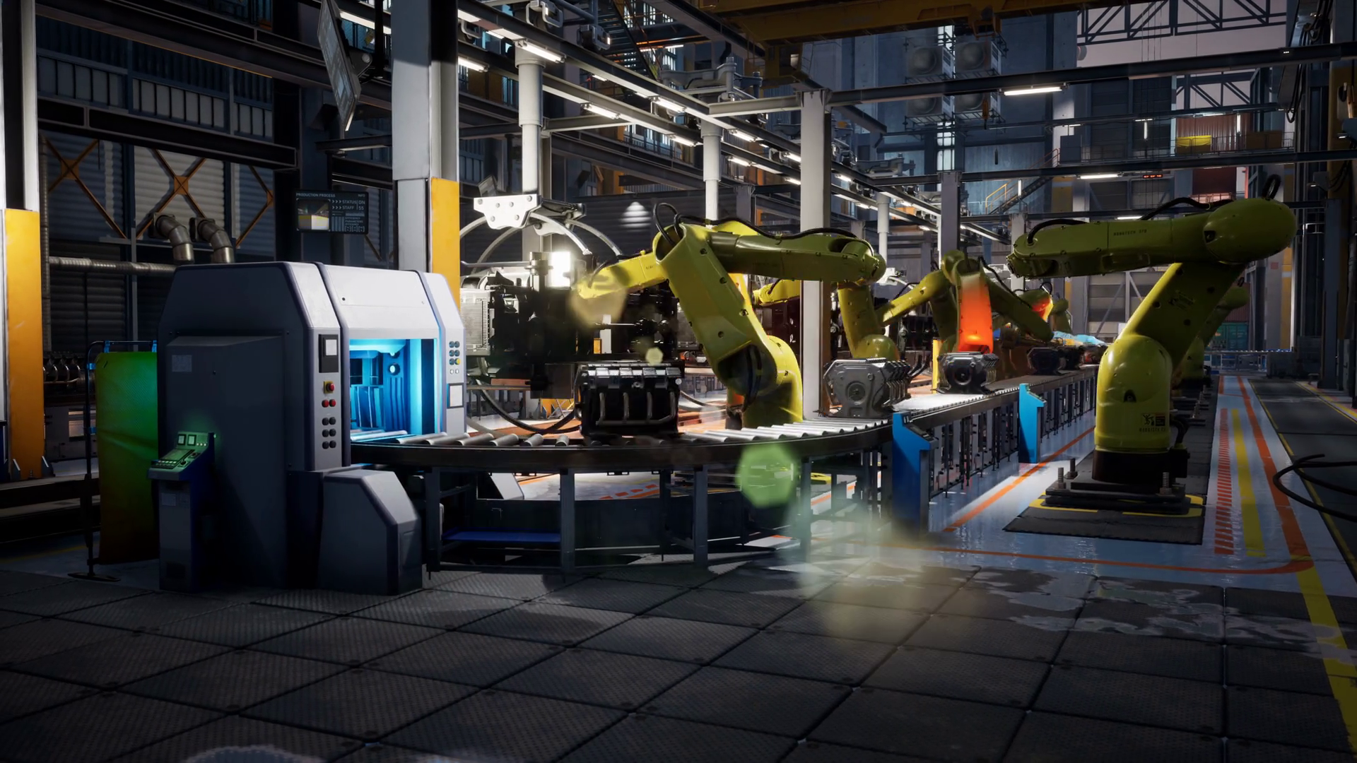 Automated Factory With Machinery Heavy Stock Footage SBV-348924874 ...