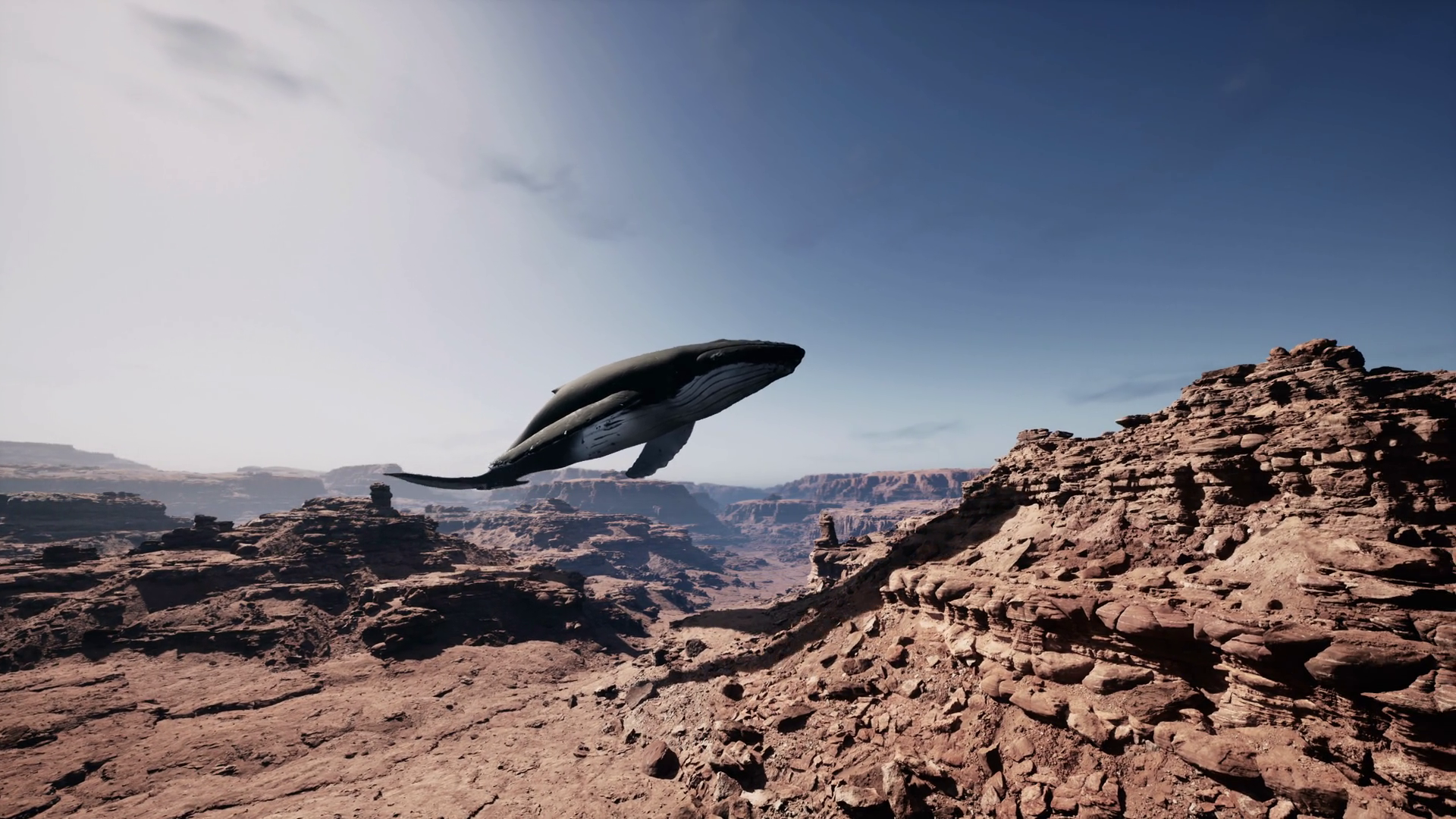 Surrealistic Animation Of Majestic Whale Stock Motion Graphics SBV ...