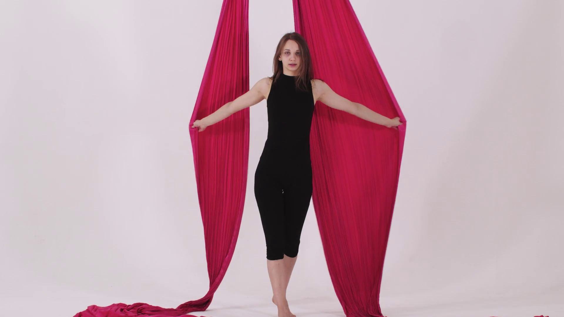 Young Acrobatics Woman Playing Dancing With Stock Footage SBV-351796482 ...