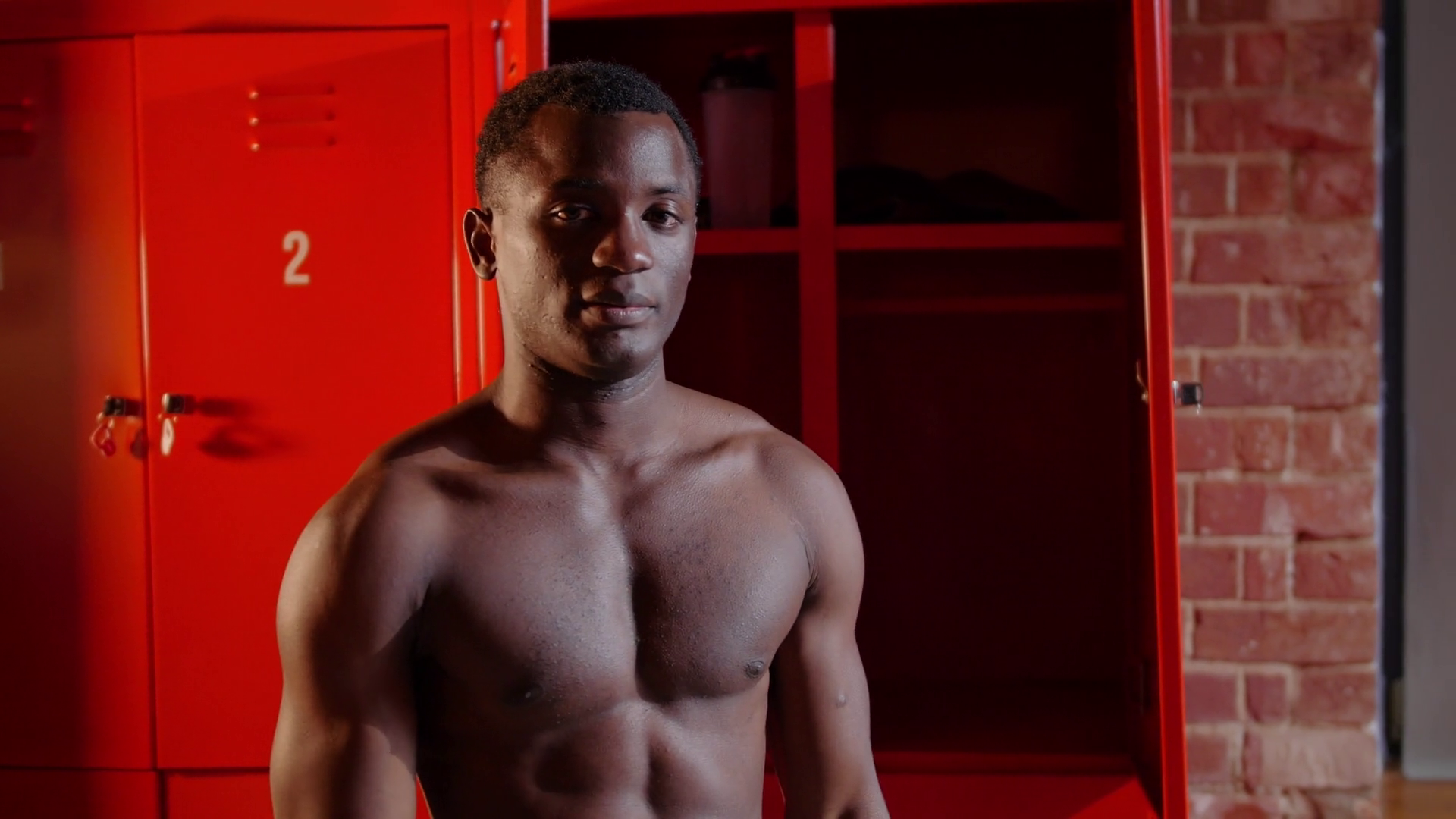 Athletic Young Man Changing In Locker Room - Stock Footage SBV ...