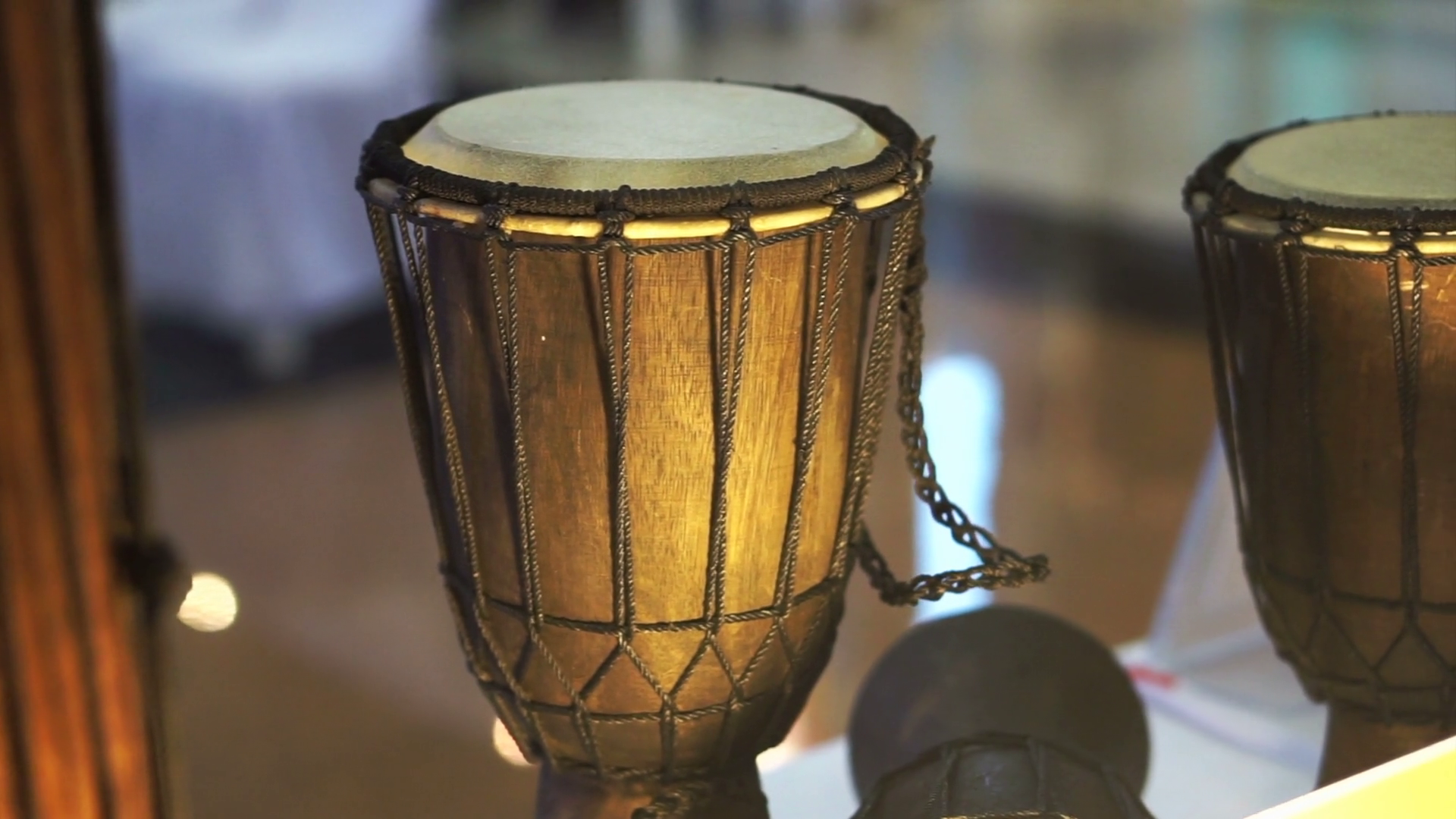 Traditional Wood Leather Drum Of South East Stock Footage SBV-308132768 ...
