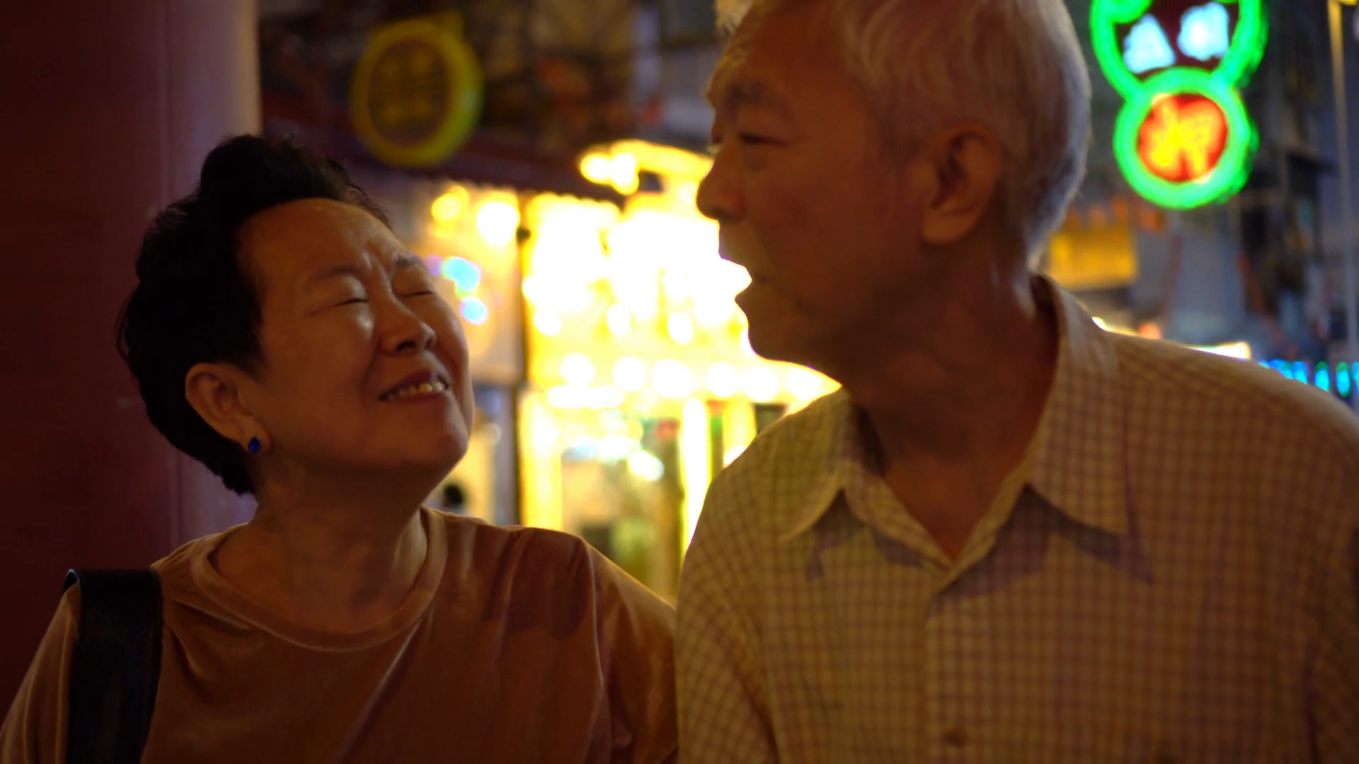 Asian Elder Couple Walking In Hong Kong Stock Footage SBV-338599979 ...