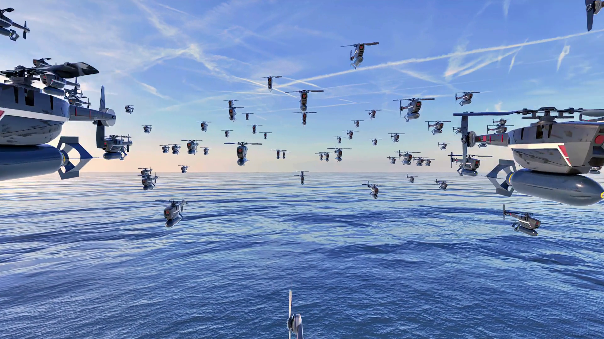 A Massive Swarm Of Drones Carrying Lethal Stock Footage SBV-351664397 ...
