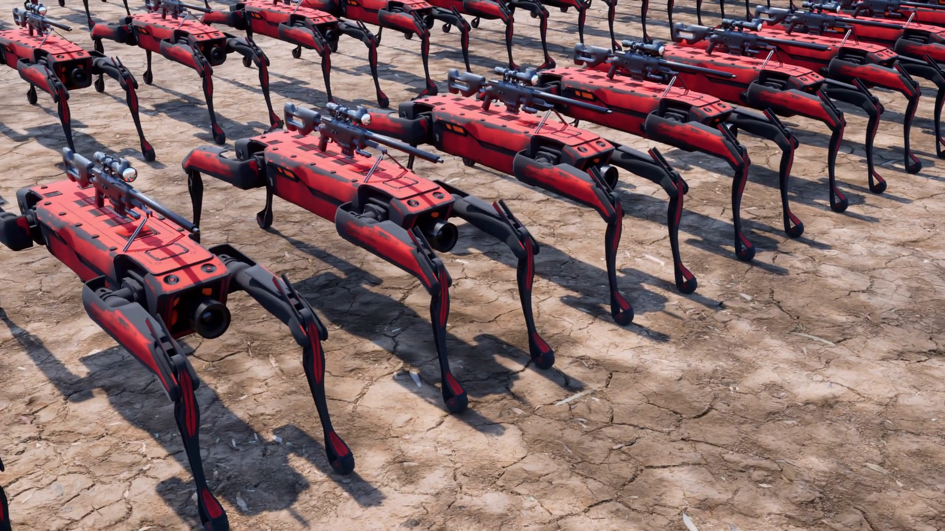 An Army Of Advanced Robotic Ai Military Stock Motion Graphics SBV ...
