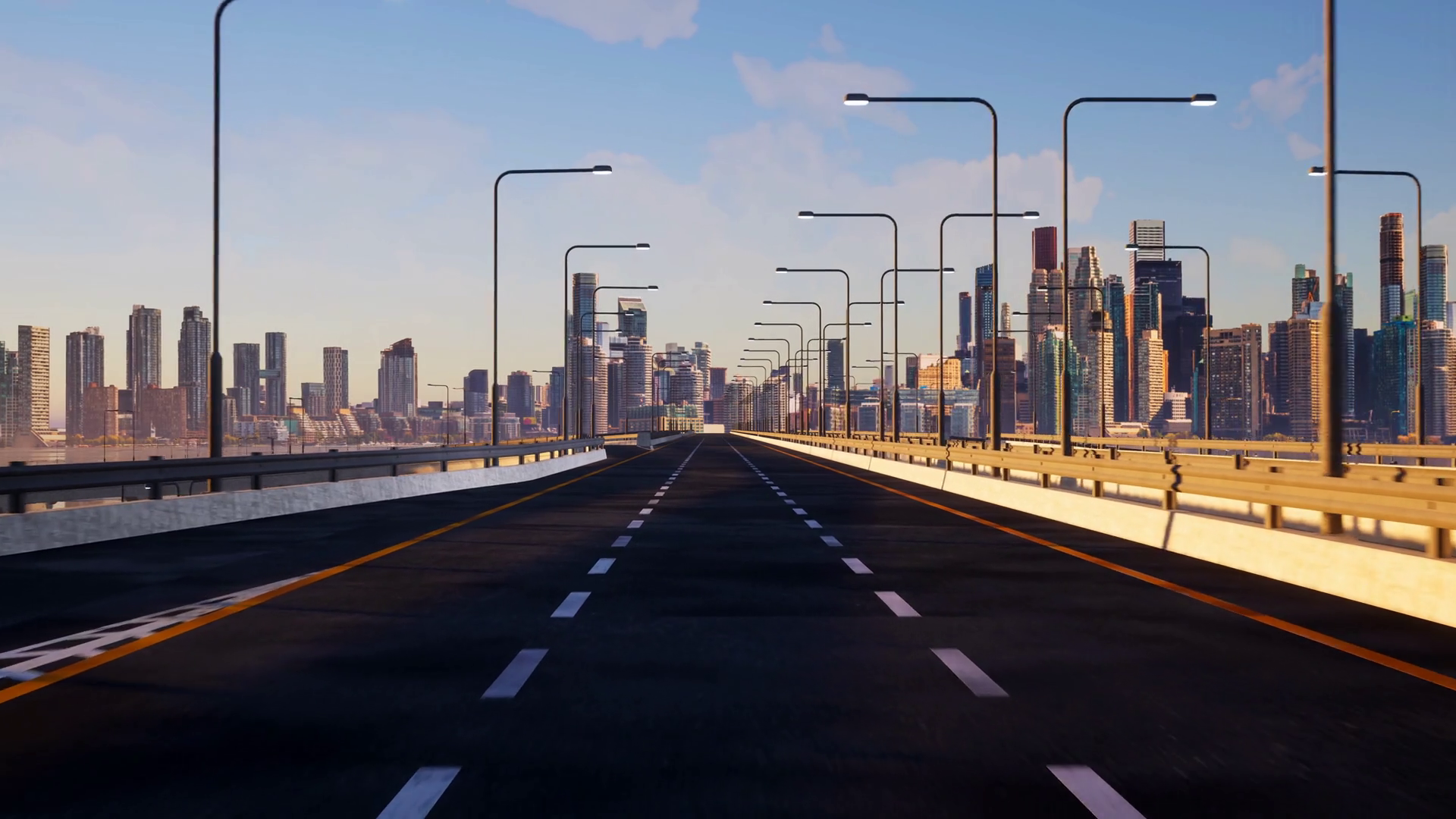 Traveling Along Empty Desolate City Highway Stock Footage SBV-338911789 ...