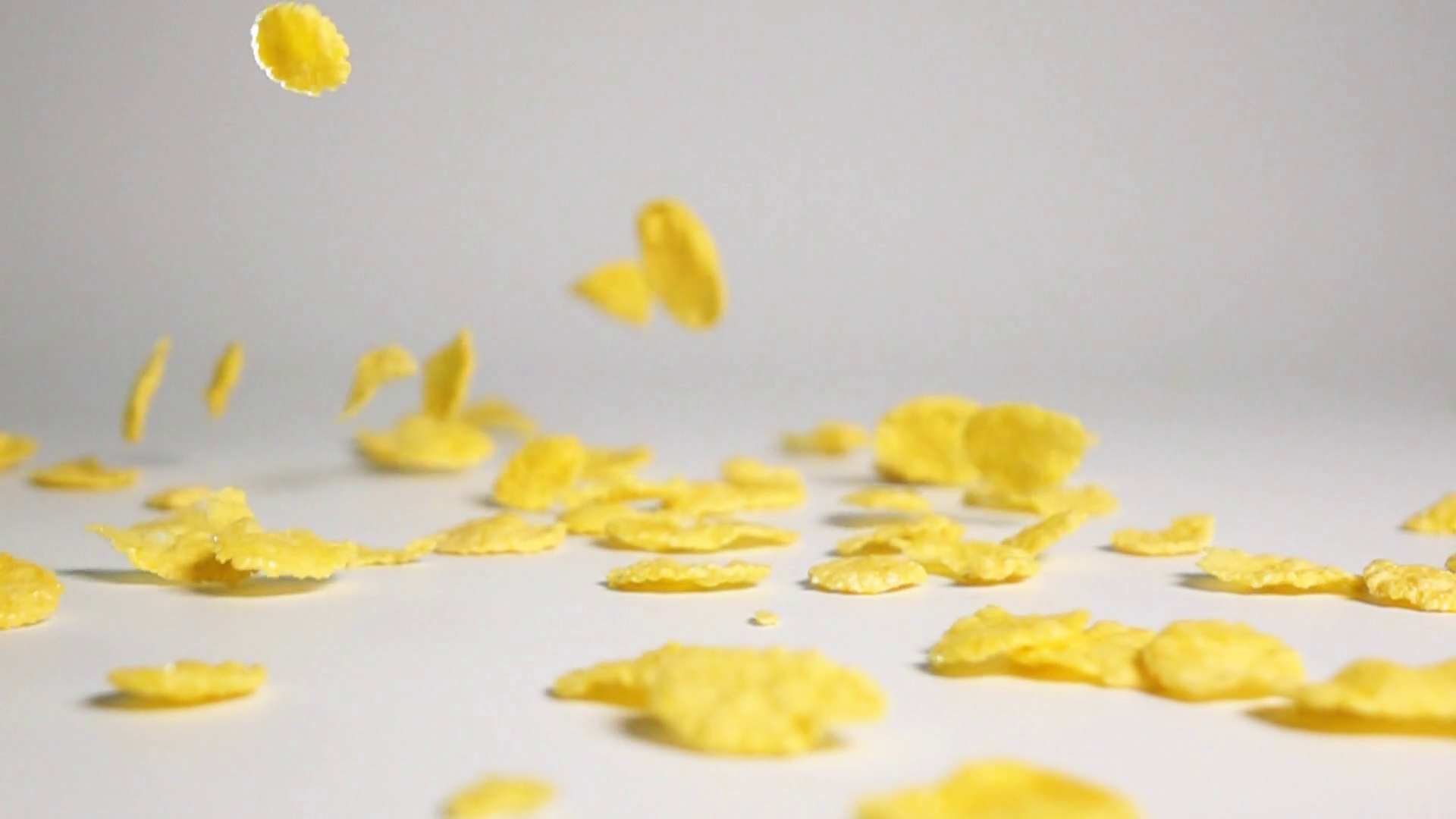 Crisp Tasty Cornflakes Falling Down On Dry Stock Motion Graphics SBV ...