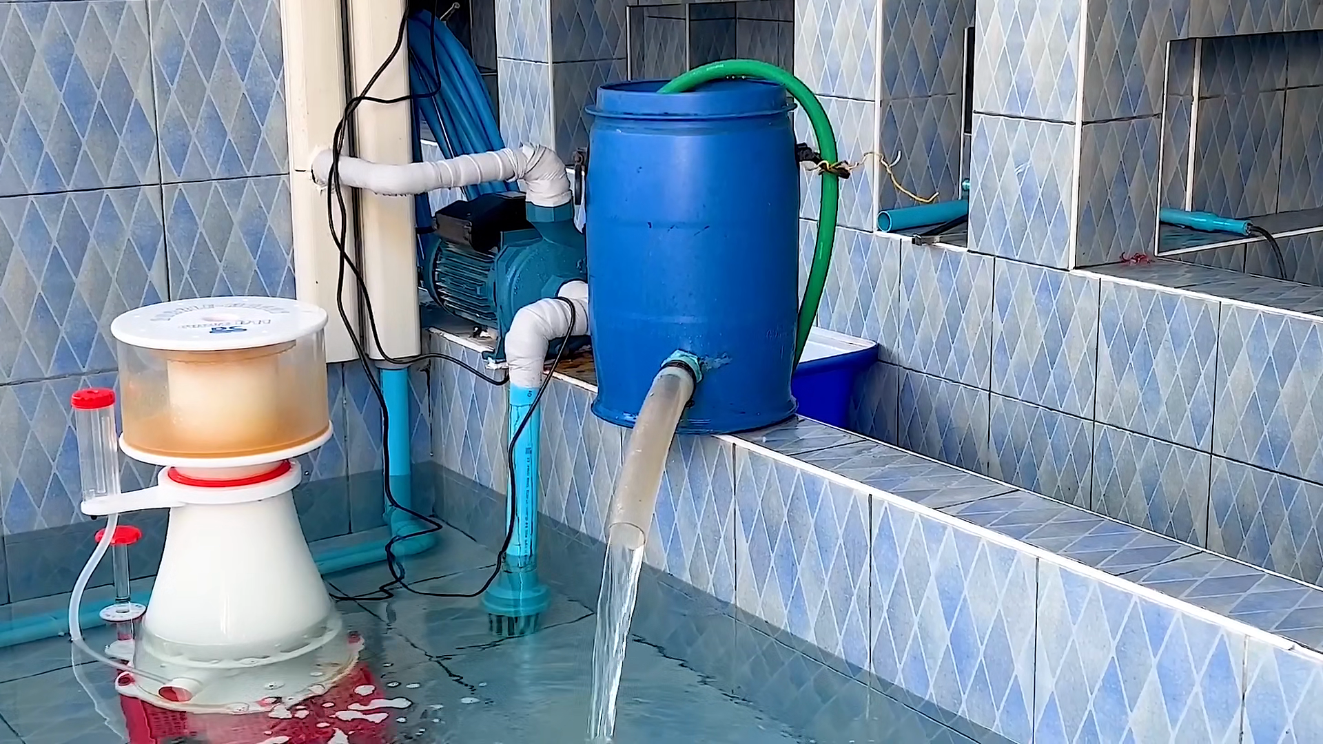 Water Filtration System With Blue Tank Stock Footage SBV-354139572 ...