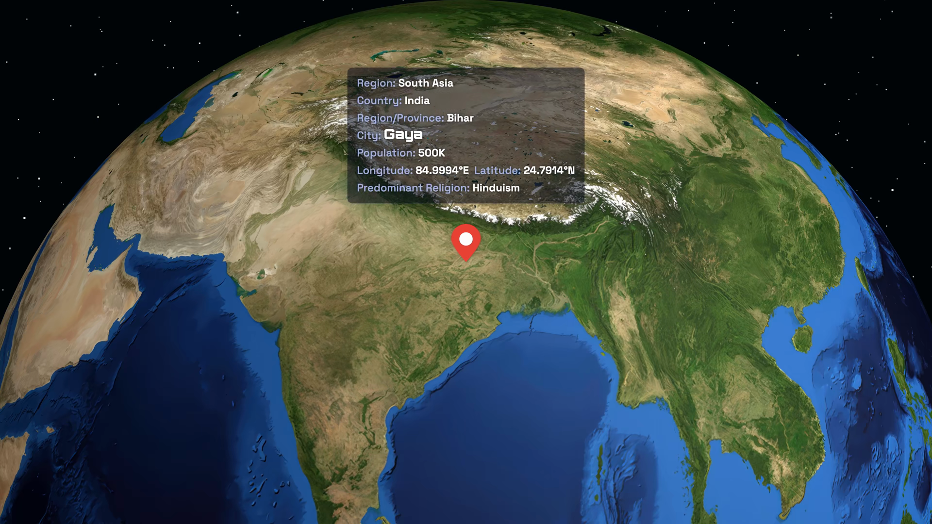 3d Earth Animation Zooming Into Gaya Bihar Stock Footage SBV-354263072 ...
