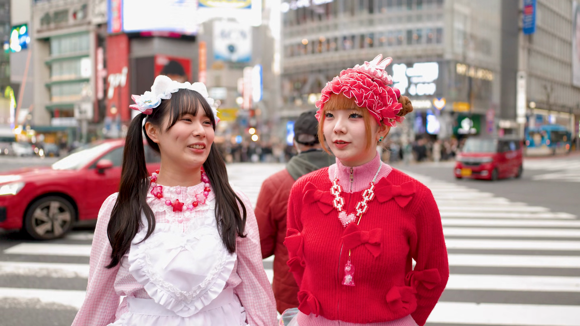 Two Women In Decora Fashion Laughing At Stock Footage SBV-354393198 ...