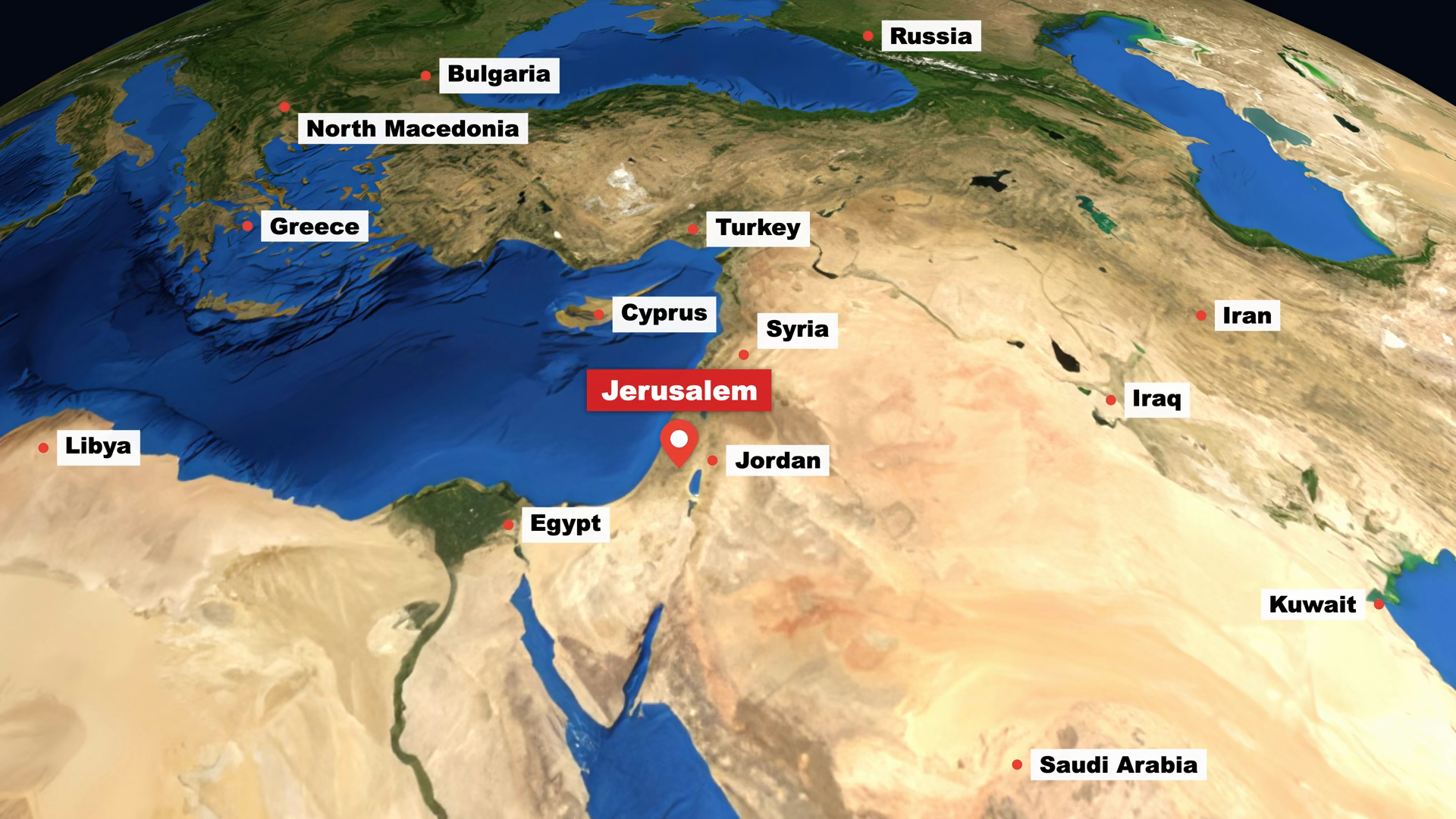 3d Earth Animation Zooming In On Jerusalem Stock Footage SBV-354345281 ...