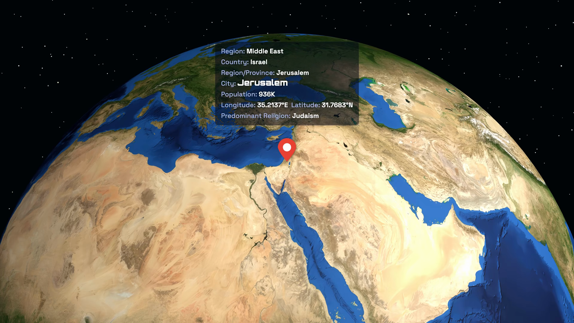 3d Earth Animation Zooming Into Jerusalem Stock Footage SBV-354486408 ...