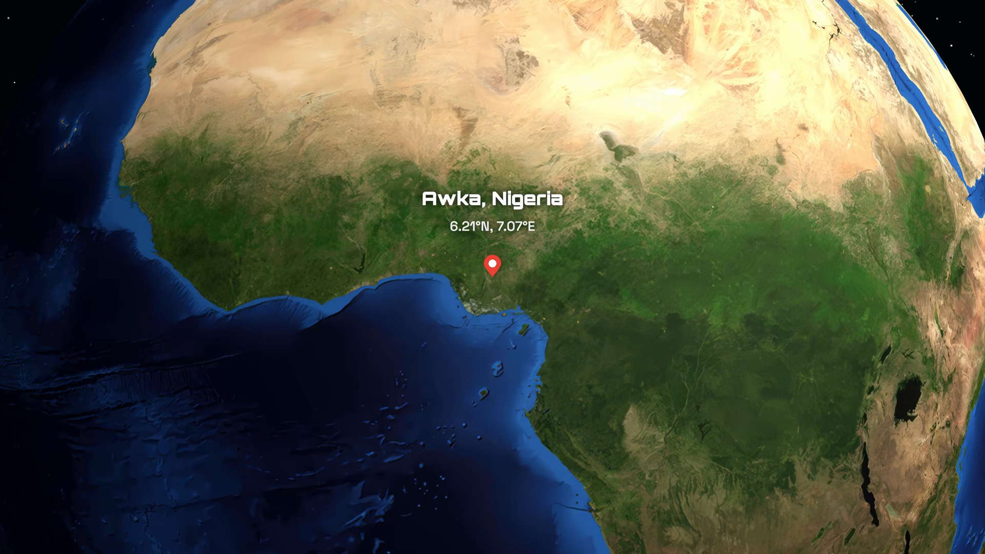 Earth Zoom Animation To Awka Nigeria With Stock Footage SBV-354025168 ...