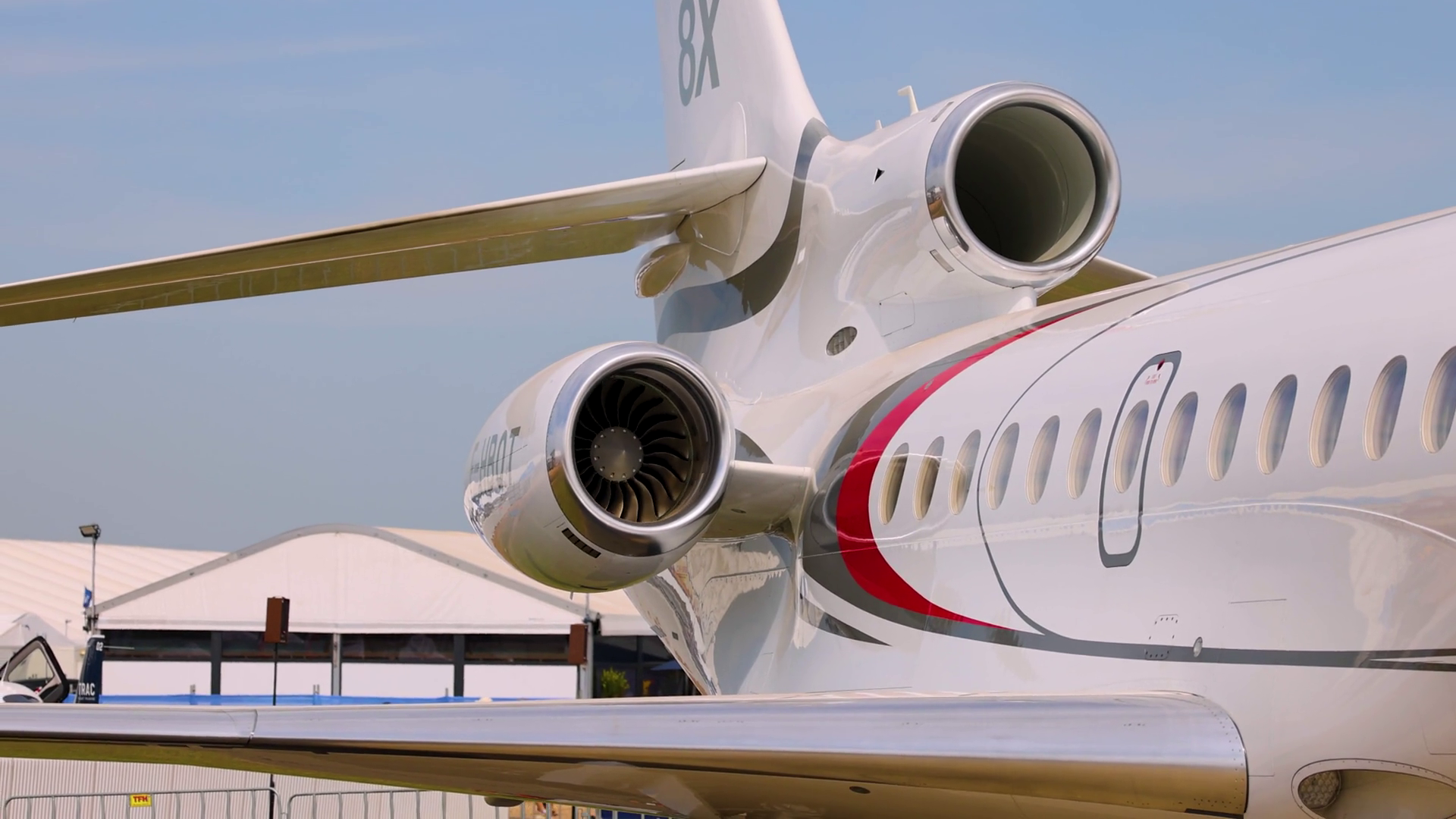 Close-up Of Dassault Falcon Jet Engines At Stock Footage SBV-352535119 ...