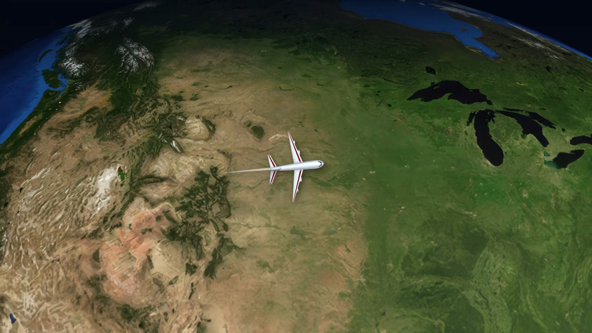Animated Flight Path From San Francisco To Stock Footage SBV-354411403 ...