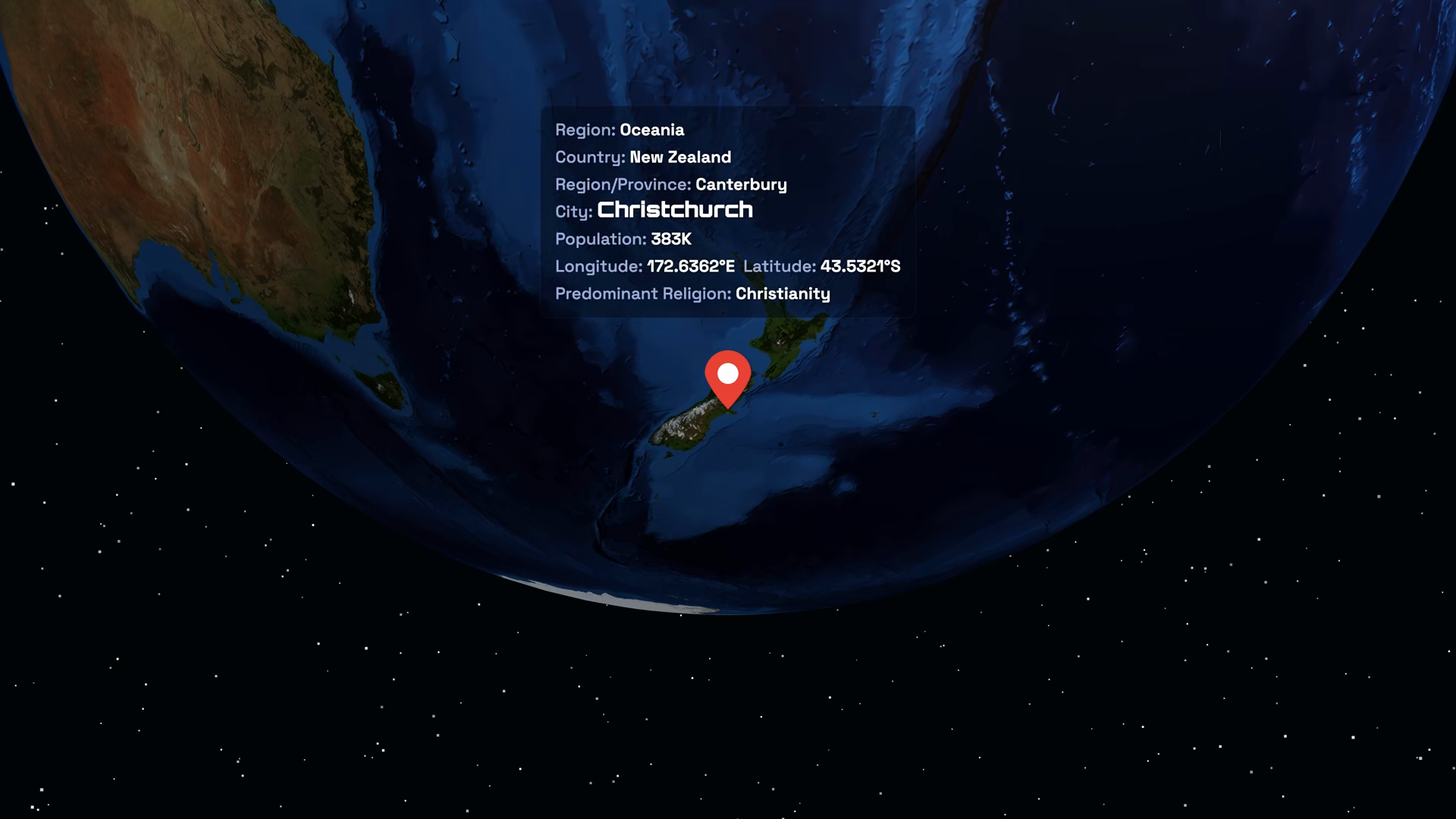 Animated Globe Zooming Into Christchurch New Stock Footage SBV ...