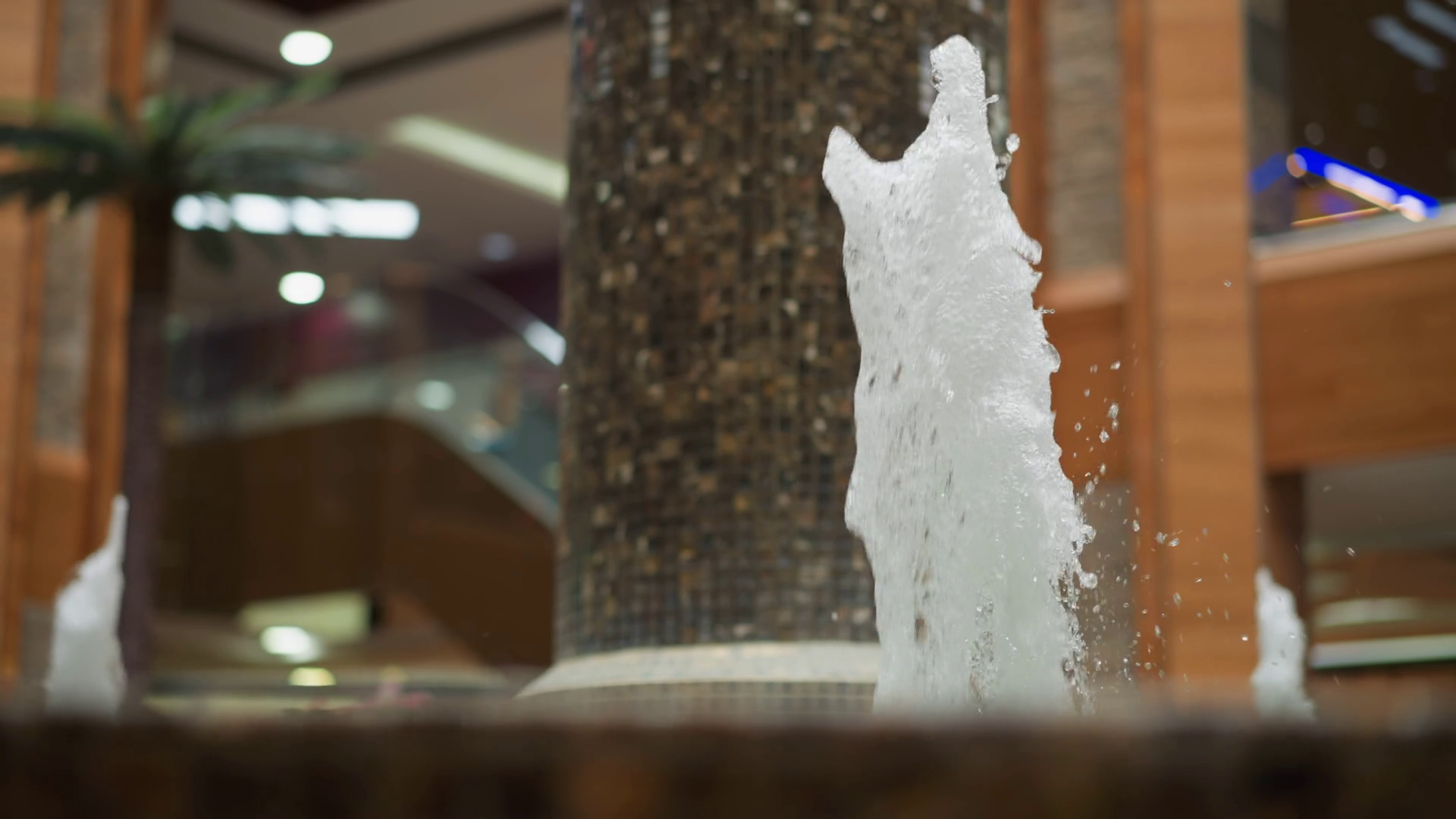Indoor Fountain With Dynamic Water Stream Stock Footage SBV-351731889 ...