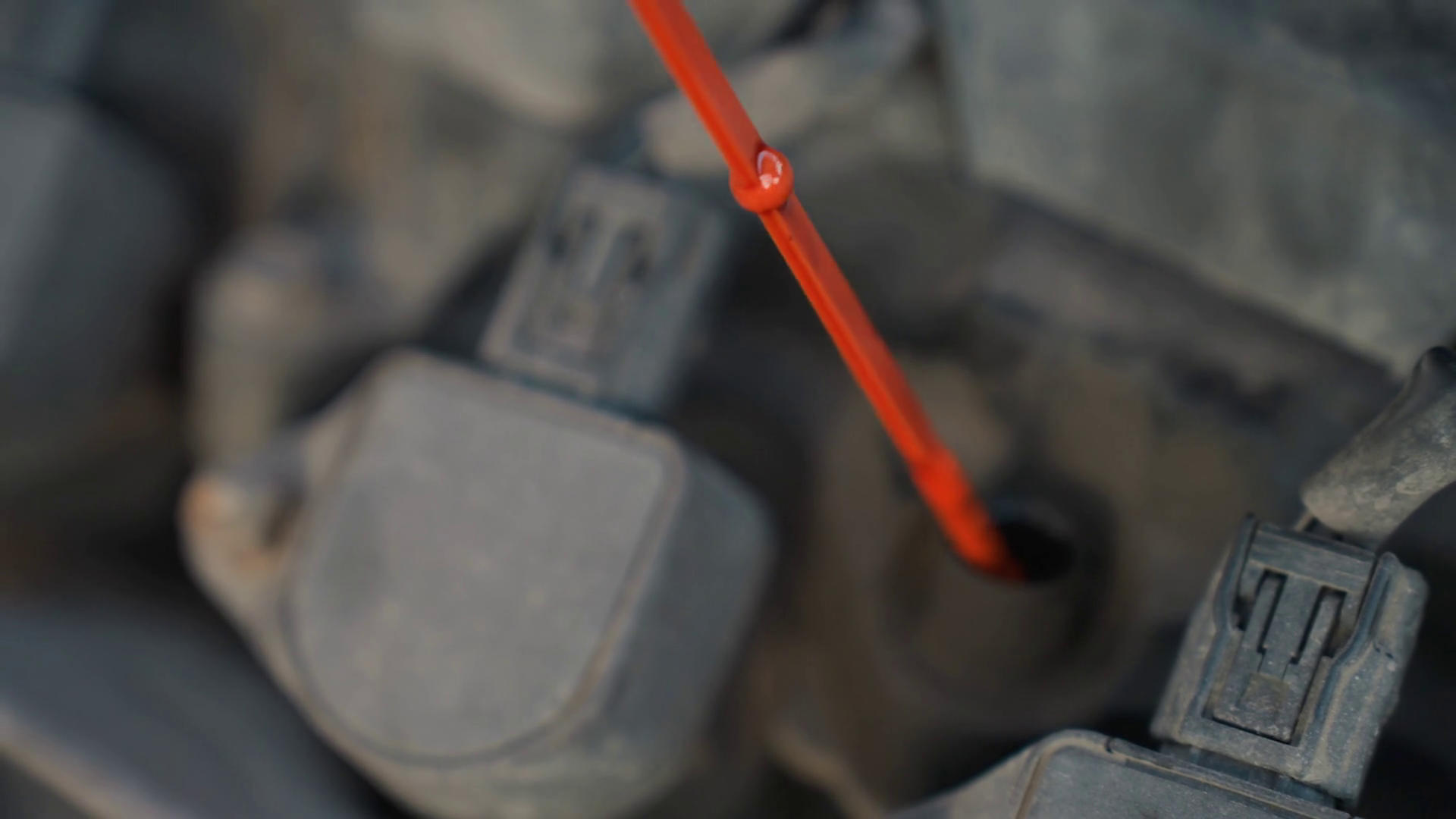 Extreme Close Up Of Car Engine Showing Red Stock Footage SBV-352105352 ...
