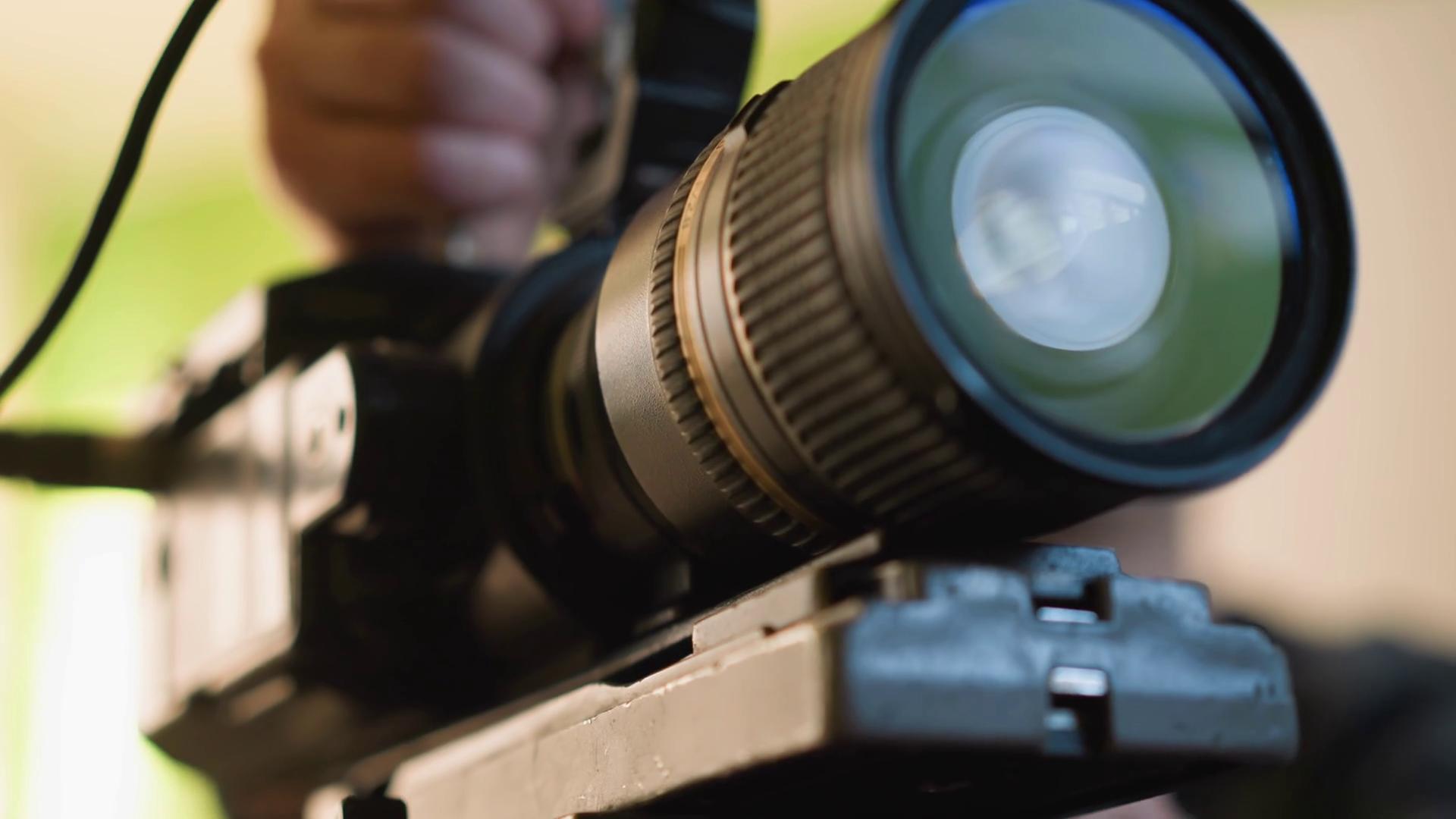 Close-up Of Hand Placing Camera Onto Tripod Stock Footage SBV-352487548 ...