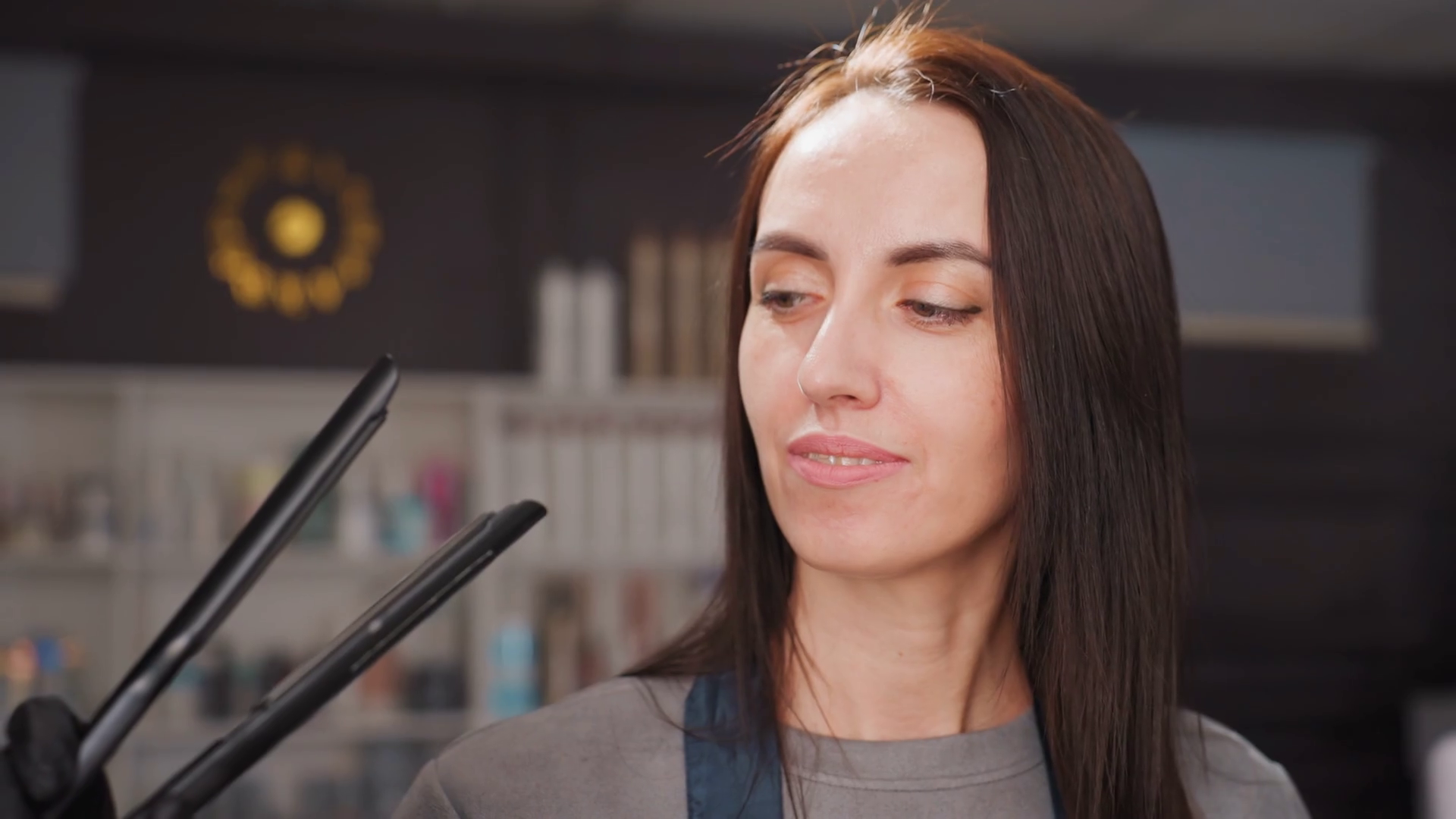 Stylist Styling Hair Closeup Of Stylist Stock Footage SBV-353328548 ...