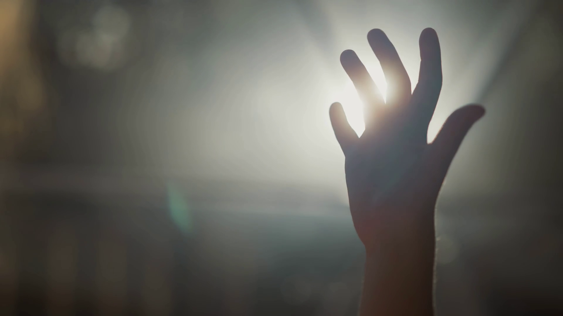 Backlit Silhouette Of Child's Hand Against Stock Footage SBV-348584734 ...