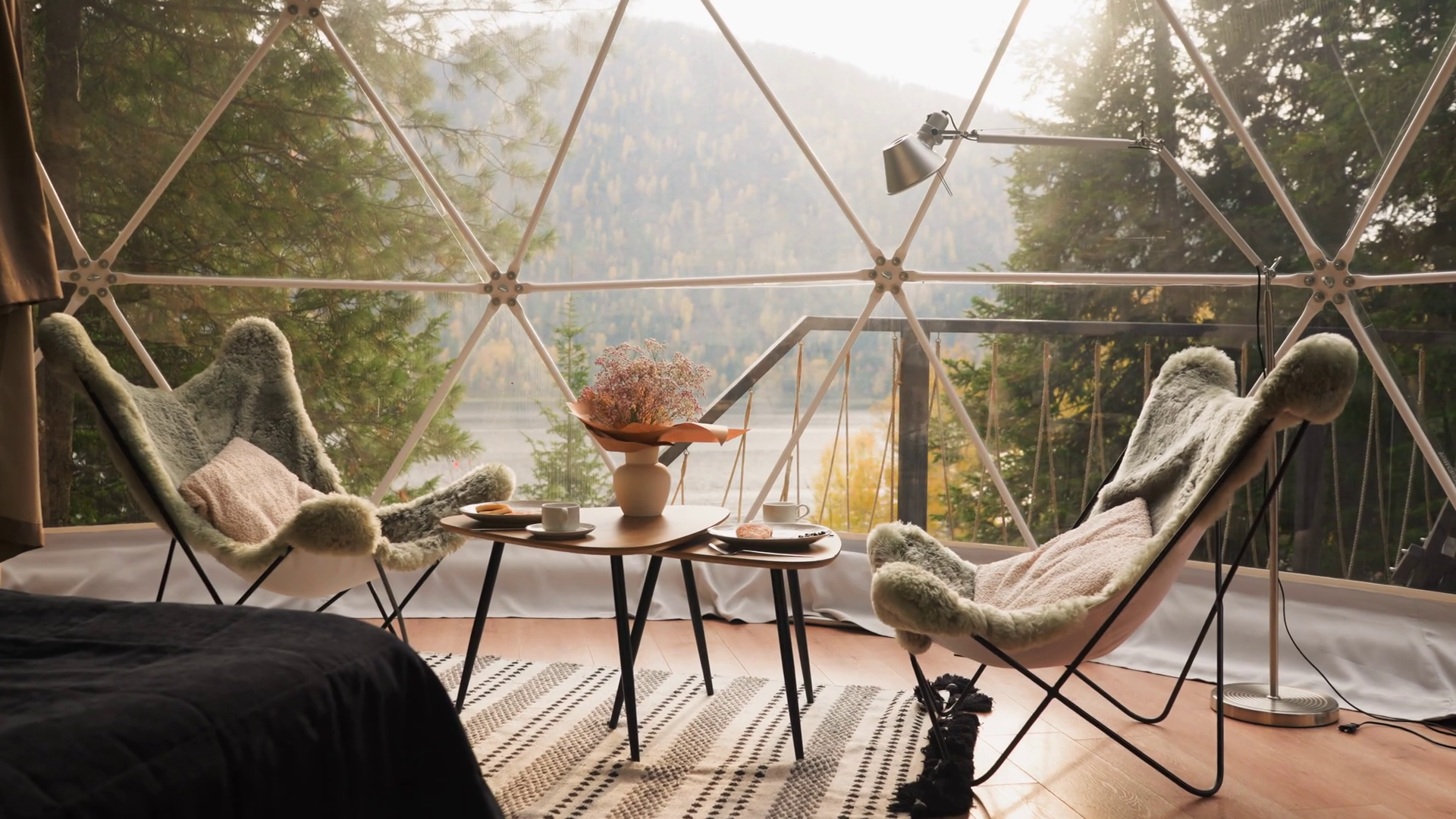 Coffee Table With View From Terrace Modern Stock Footage SBV-348729481 ...