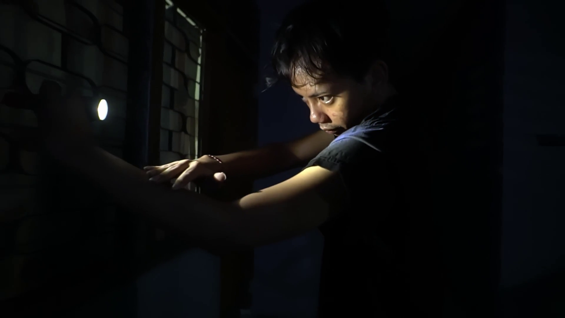 A Person Using Flashlight To Look Through Stock Footage SBV-352514663 ...