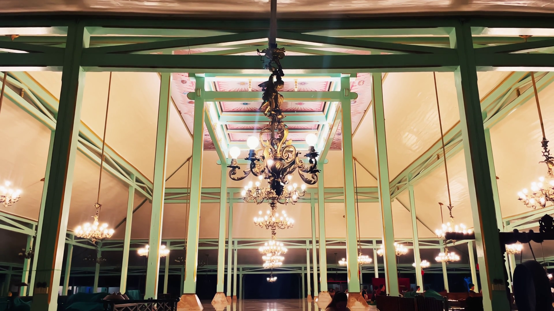 Grand Hall Of Traditional Javanese Royal Stock Footage SBV-352806859 ...