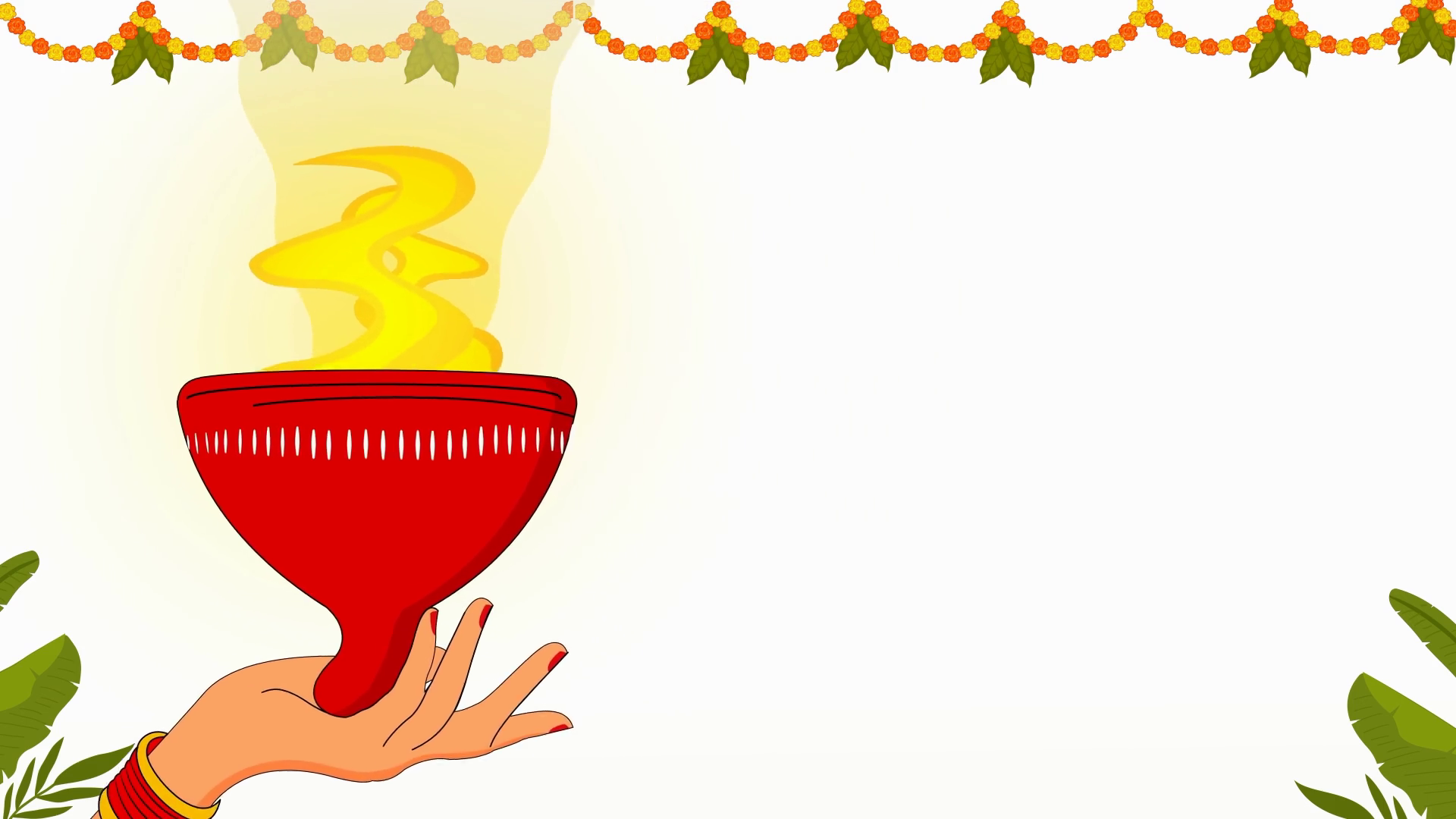 Durga Puja Diya In Hand With Flames Festive Stock Motion Graphics SBV ...