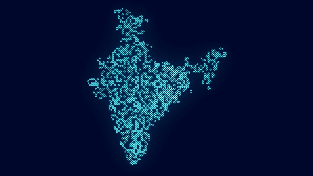 India Map Animation | Technology motion backgrounds - Storyblocks