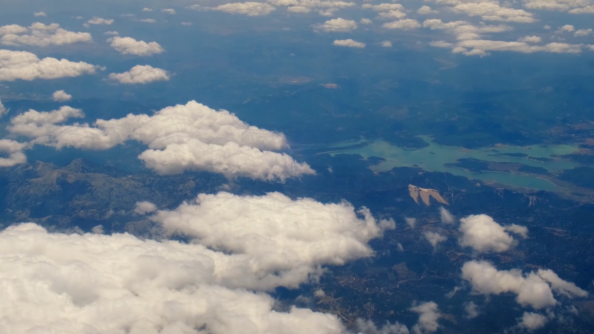 Airplane Flight View From Window Of Plane Stock Footage SBV-348624112 ...