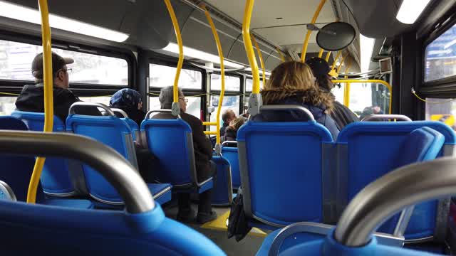 Inside The Moving Bus Stock Footage: Royalty-Free Video Clips - Storyblocks