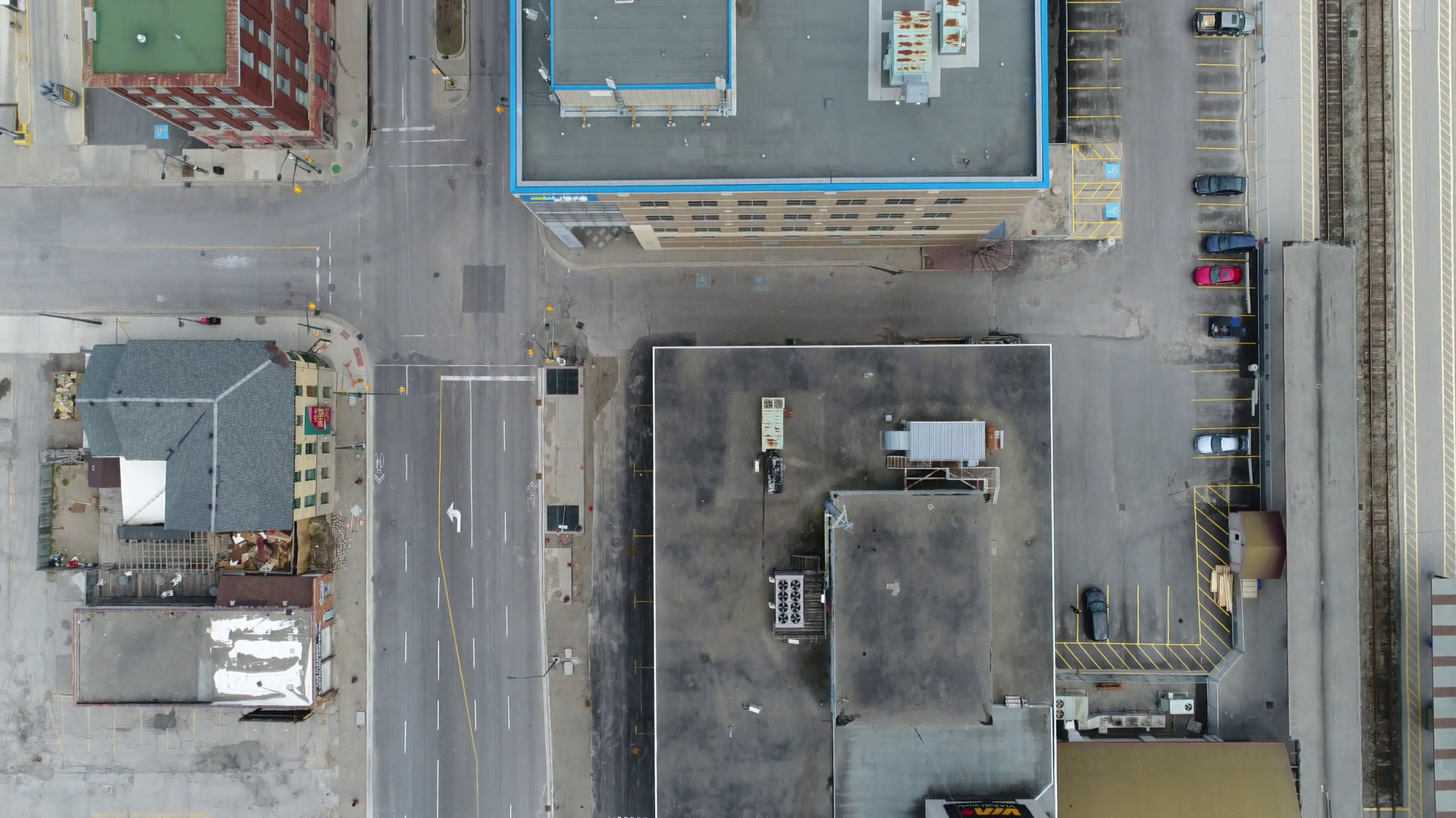 A Close-up Aerial View Showcases Empty Stock Footage SBV-347679453 ...