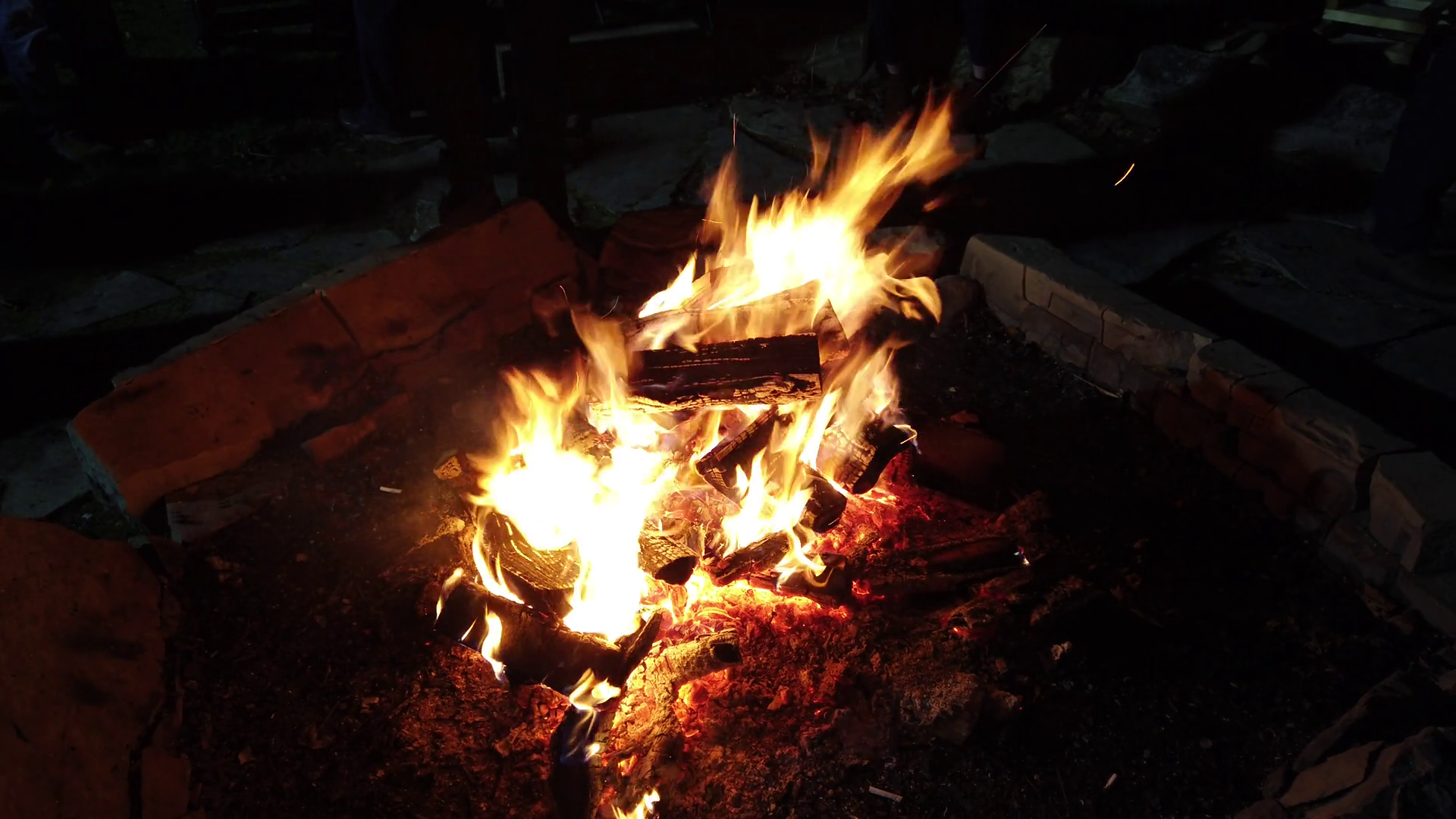 A Close-up Shot Of Bonfire At Night Stock Footage SBV-347658344 ...