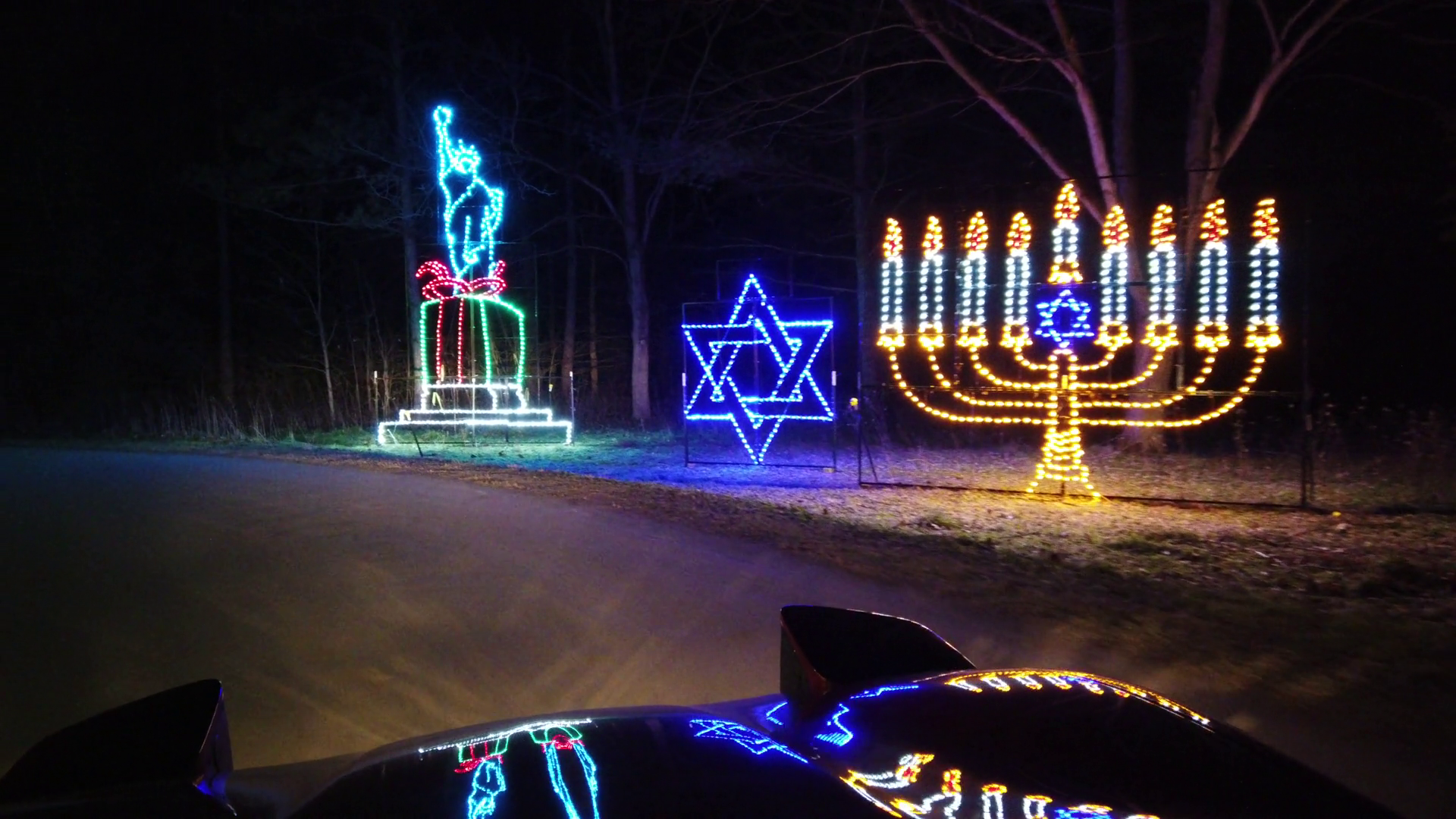 Driving Past Jewish Hannukah Candels Jewish Stock Footage SBV-348412667 ...