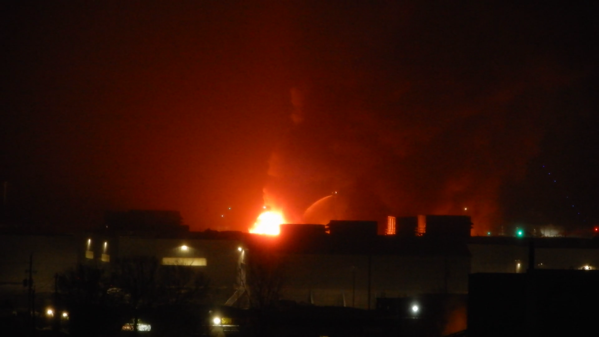 A Close-up Zoom Captures Building On Fire At Stock Footage SBV ...