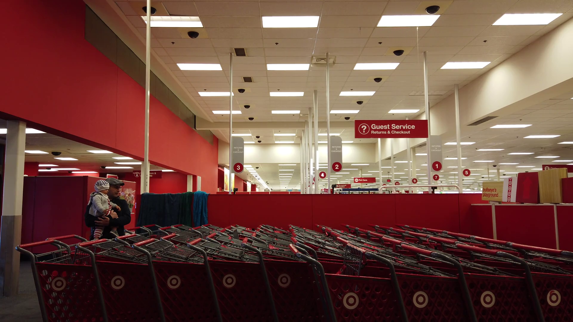 In Target Mall Shoppers Maneuver Through Stock Footage SBV-347660832 ...