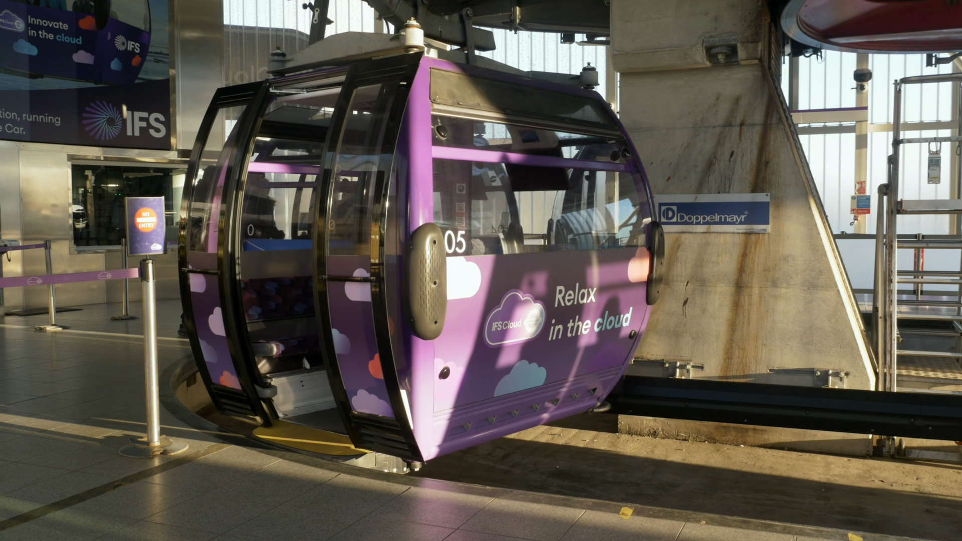 Cable Car Ride At London Terminal With Stock Footage SBV-353684919 ...