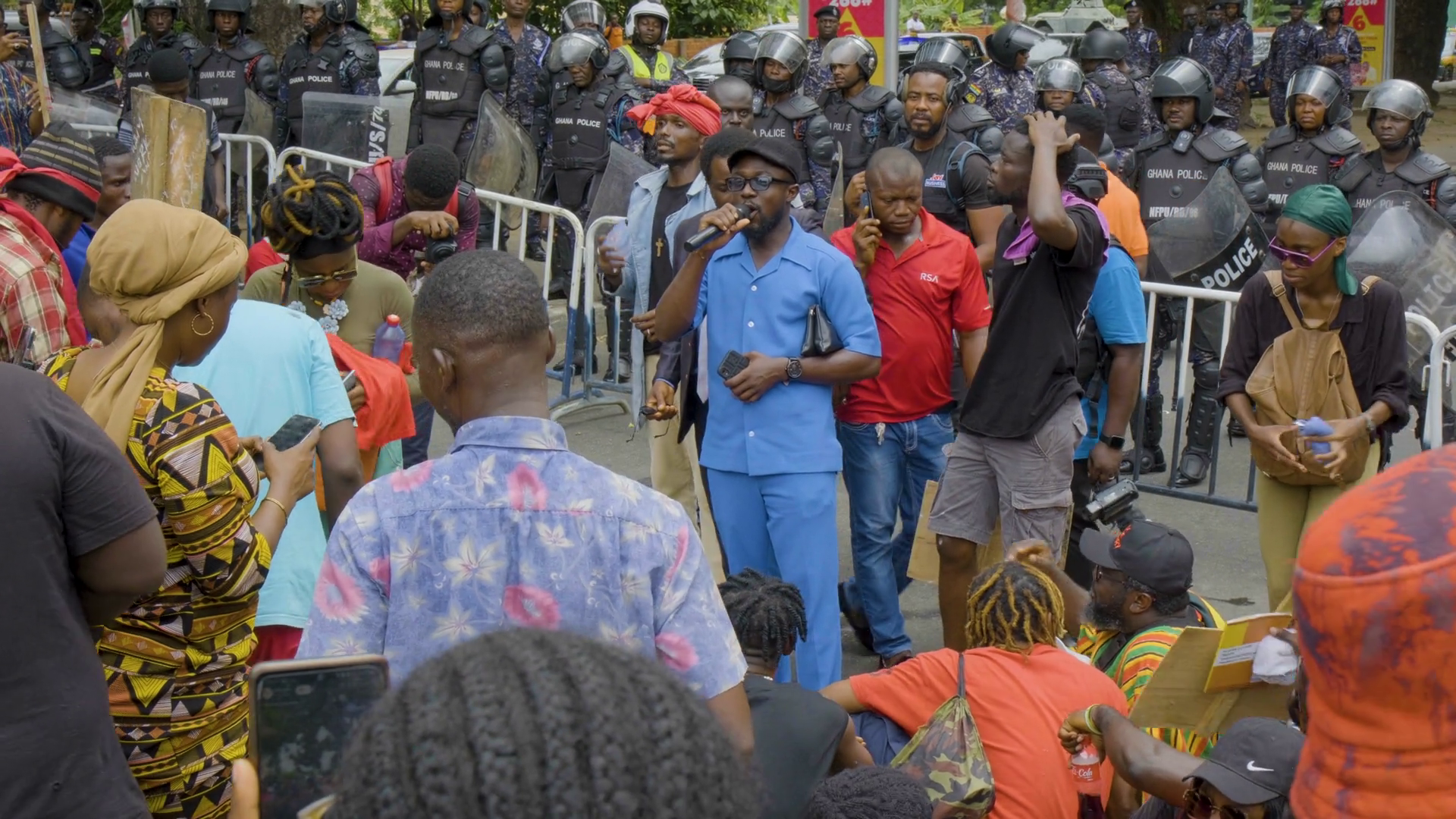 Ghana: Political Rally In Street Stock Footage SBV-348655944 - Storyblocks