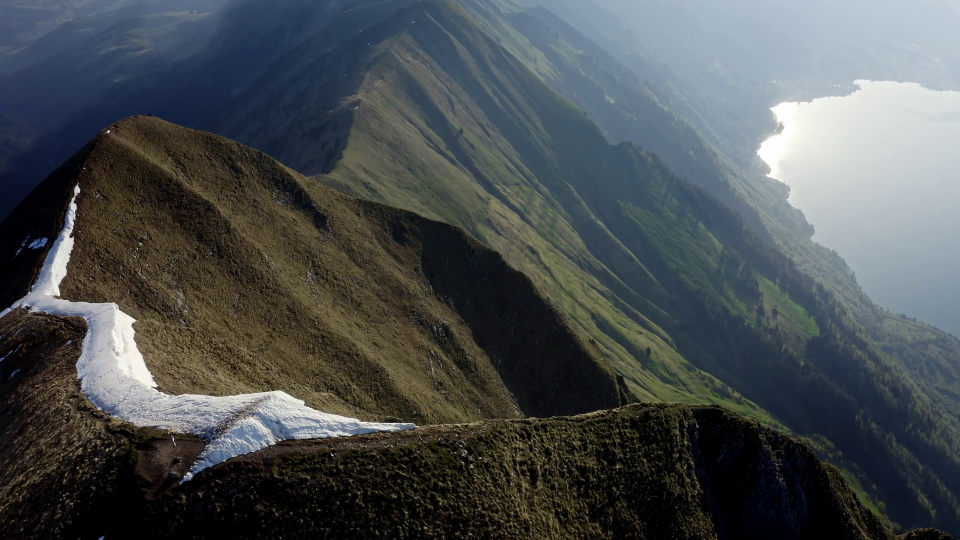 Beautiful Endless Ridge Top Amongst Huge Stock Footage SBV-348429908 ...
