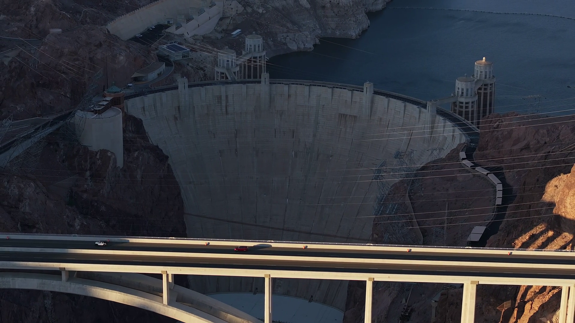 Hoover Dam On Colorado River Straddling Stock Footage SBV-348717671 ...