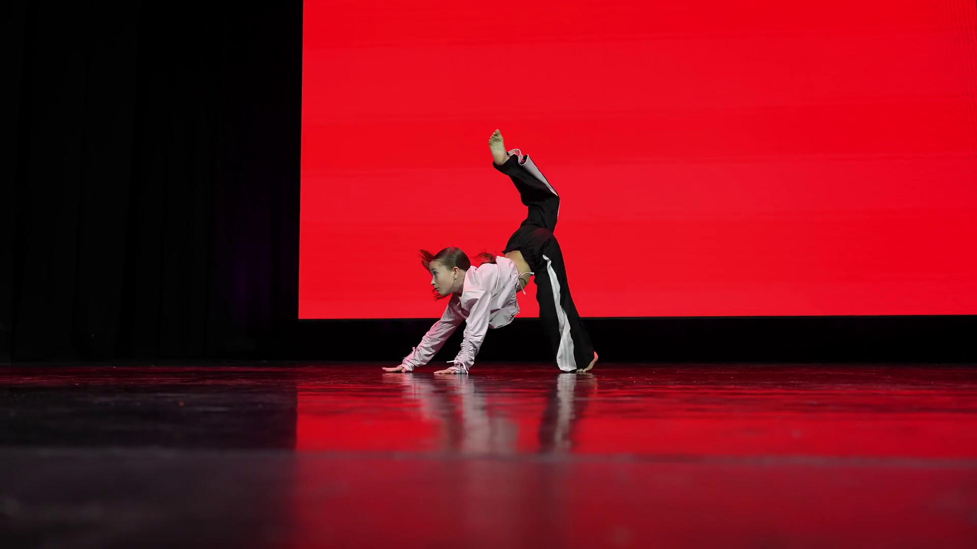 A Young Dancer Moves From Crouch To Upright Stock Footage SBV-352949816 ...