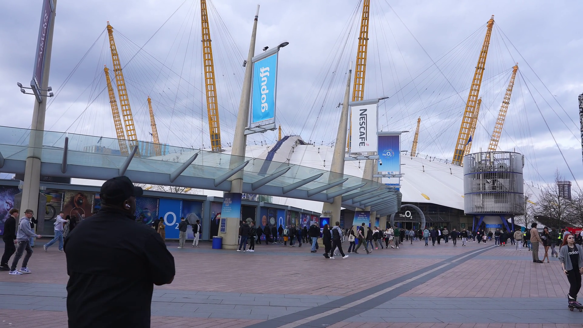 The O2 Arena In London Is Shown With Yellow Stock Footage SBV-352022453 ...