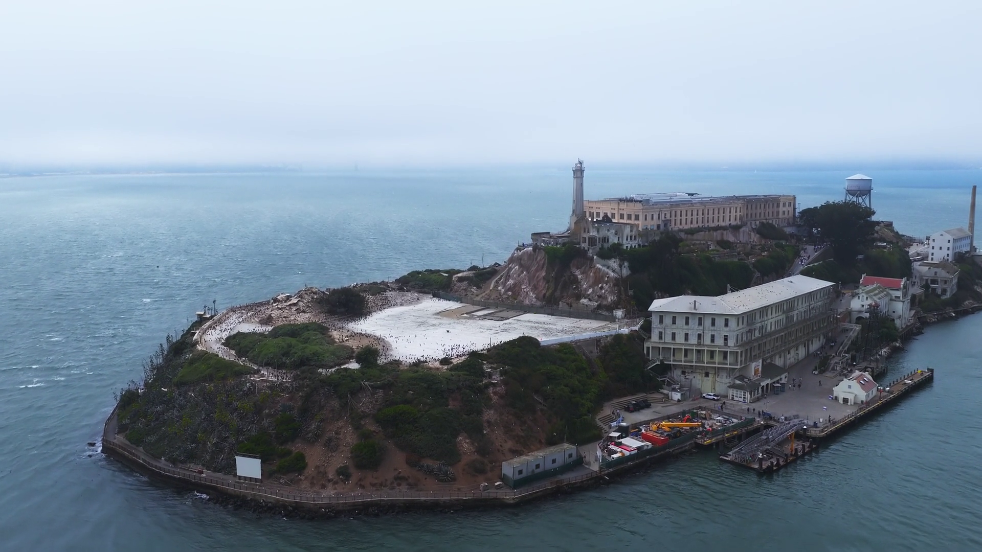 Aerial View Of Alcatraz Island In San Stock Footage SBV-352882017 ...