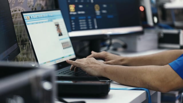 Man Computer Monitor Stock Footage: Royalty-Free Video Clips - Storyblocks