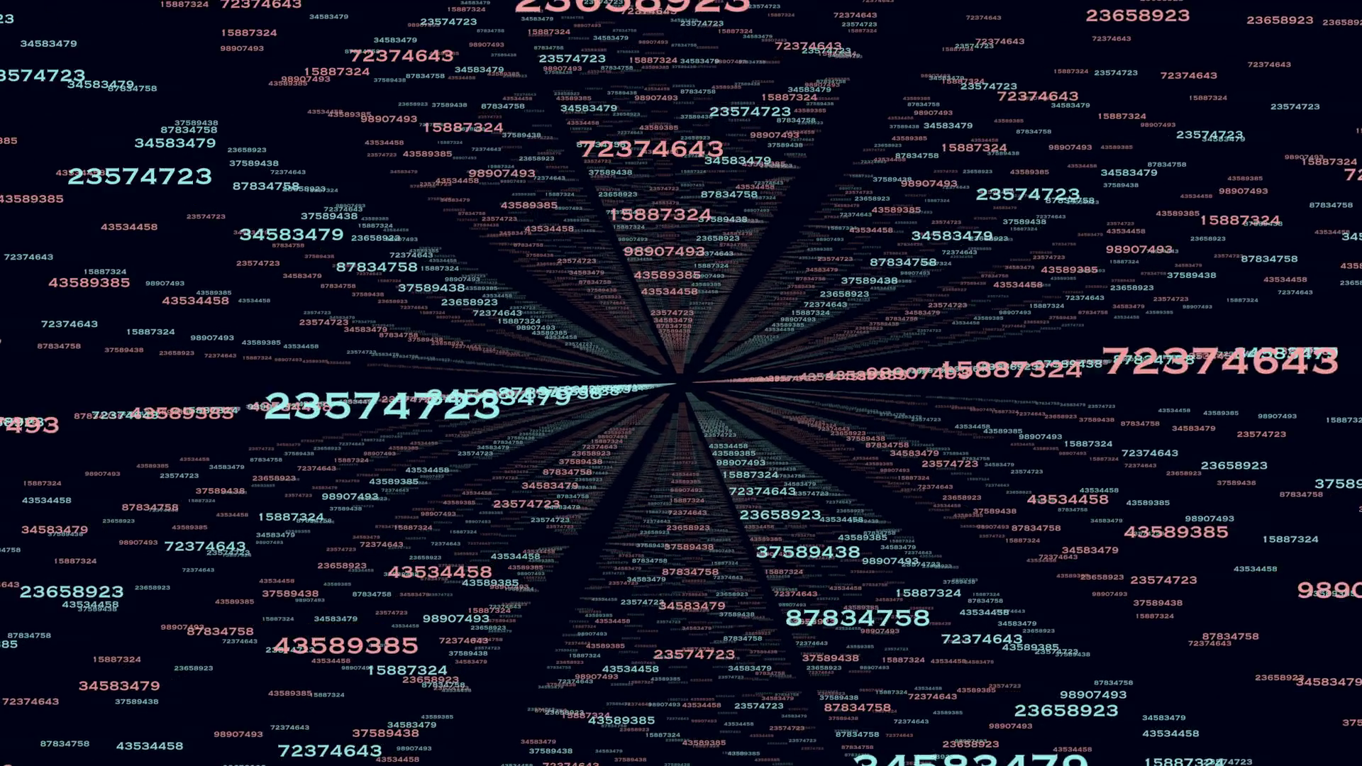 Random Matrix Numbers Pattern On Dark Space Stock Motion Graphics SBV ...