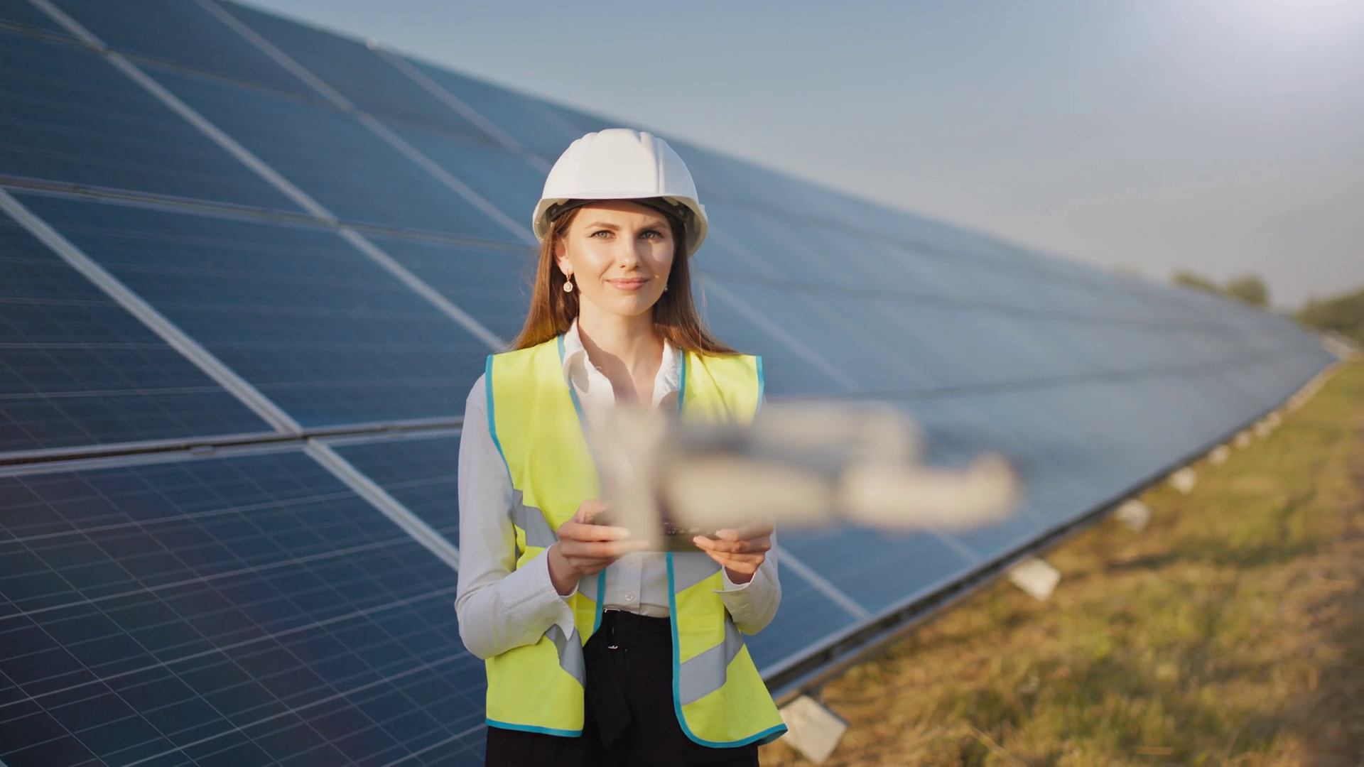 Portrait Of Female Engineer Operating Drone Stock Footage SBV-348503069 ...