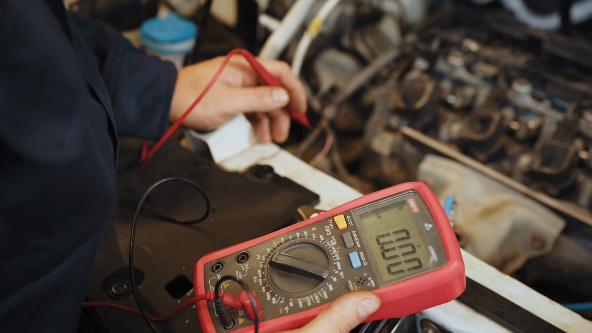 Man Using Multimeter To Measure Voltage Of Stock Footage SBV-348514189 ...
